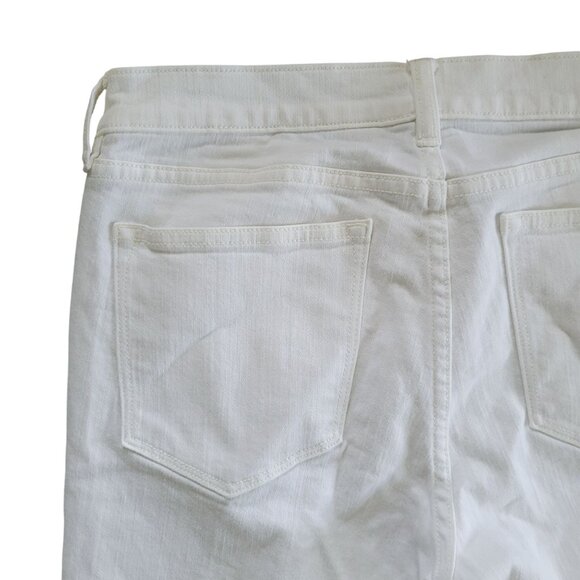 J Crew Monroe Crop Skinny Stretch Jeans Womens Size 28/30 White Preppy G1975 - Picture 4 of 7